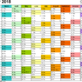 Calendar Spreadsheet 2018 With Excel Calendar 2018 Uk: 16 Printable Templates Xlsx, Free