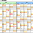 Calendar Spreadsheet Template 2018 Regarding Split Year Calendar 2018/19 July To June  Excel Templates