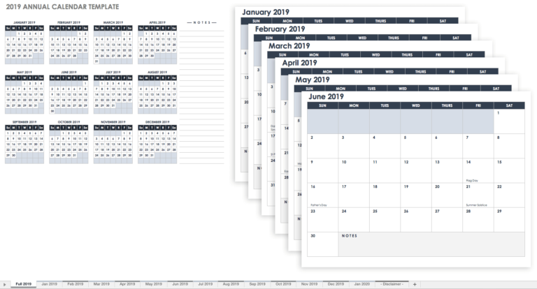 Calendar Spreadsheet Template — db-excel.com