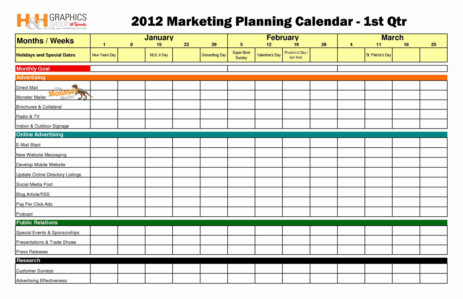 Calendar Template Google Docs Spreadsheet with Marketing Calendar Calendar Template Google Docs Spreadsheet with Marketing Calendar