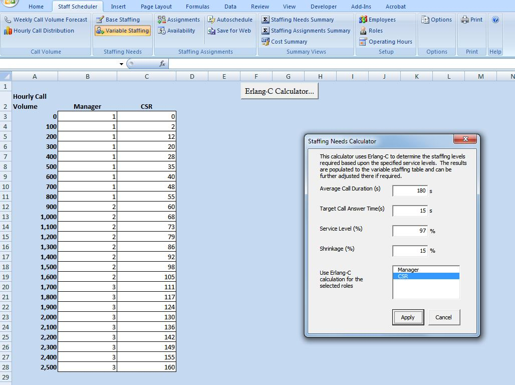 Call Center Scheduling Excel Spreadsheet Within Excel Scheduling