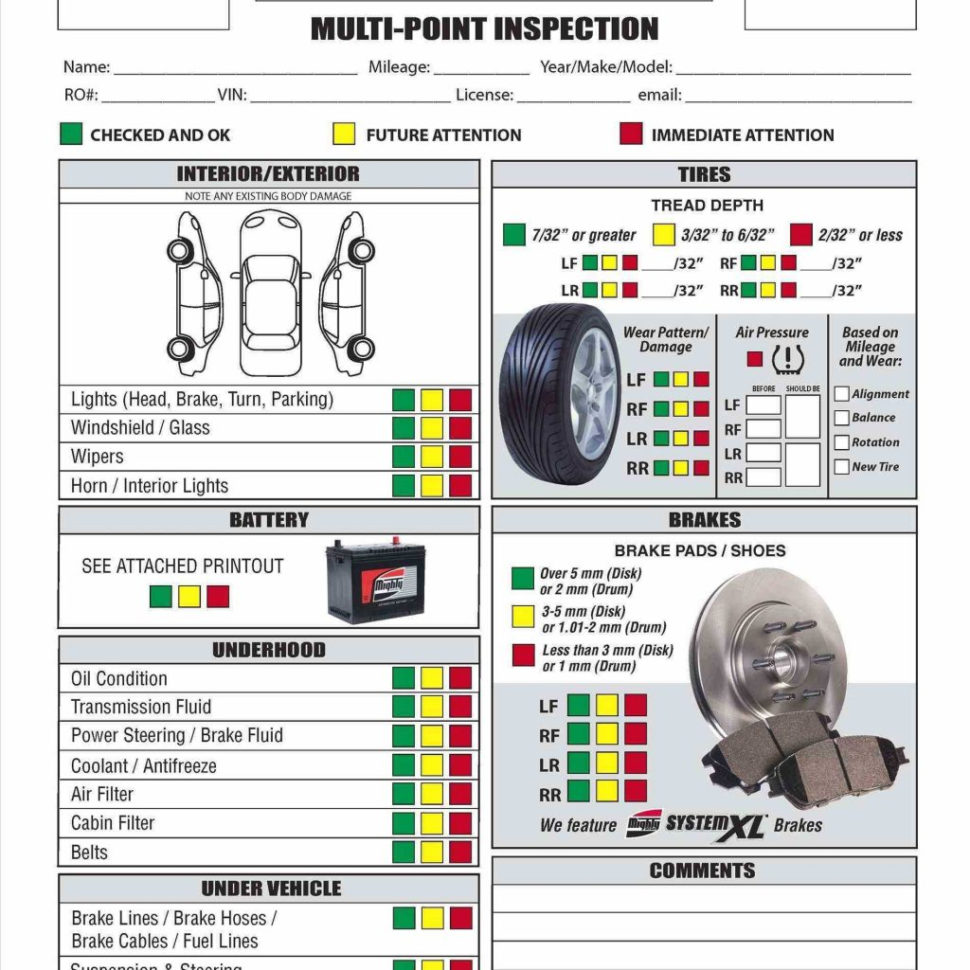 diesel car maintenance checklist