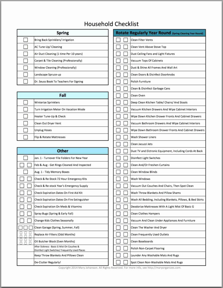 car maintenance schedule checklist
