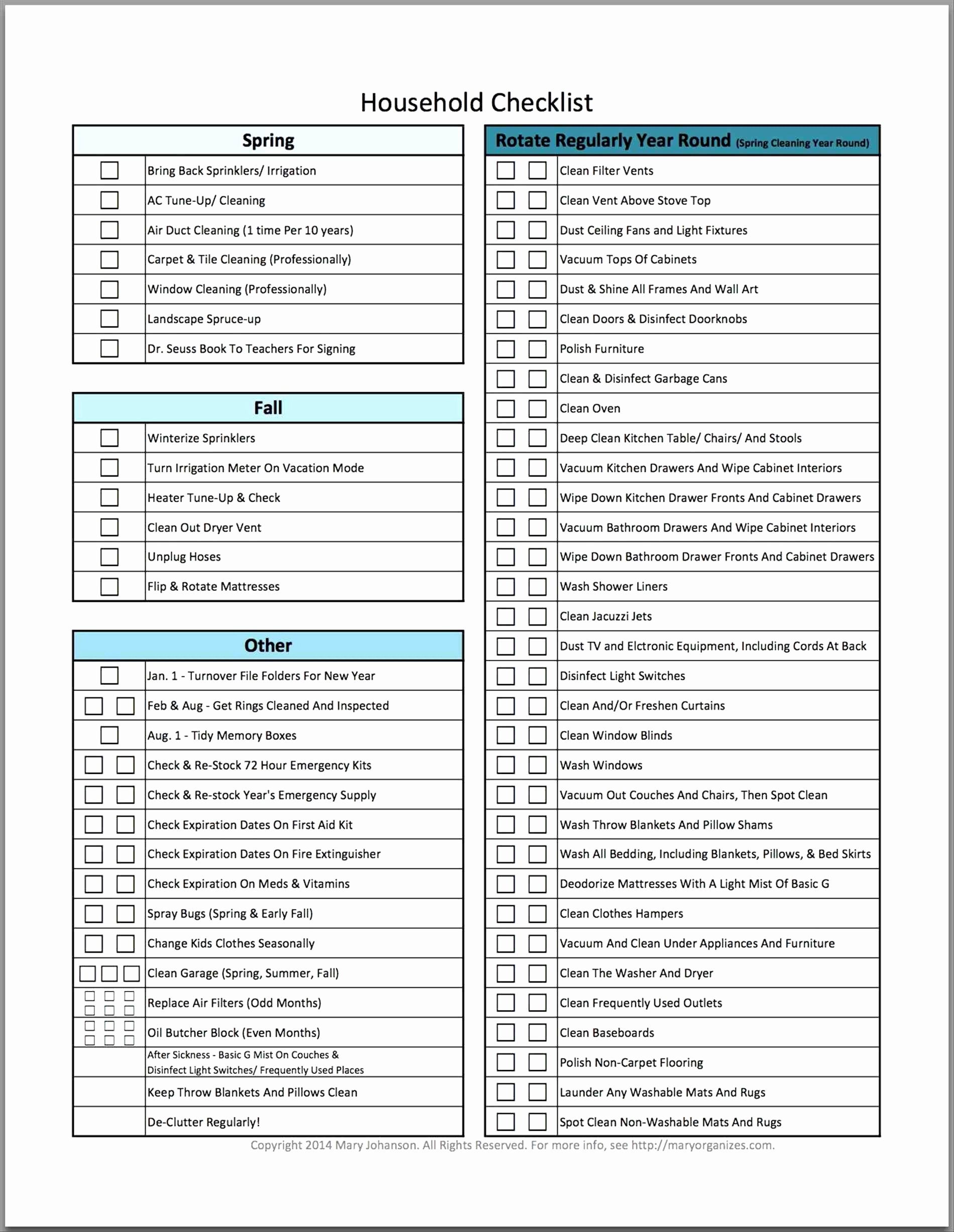 basic car maintenance checklist print