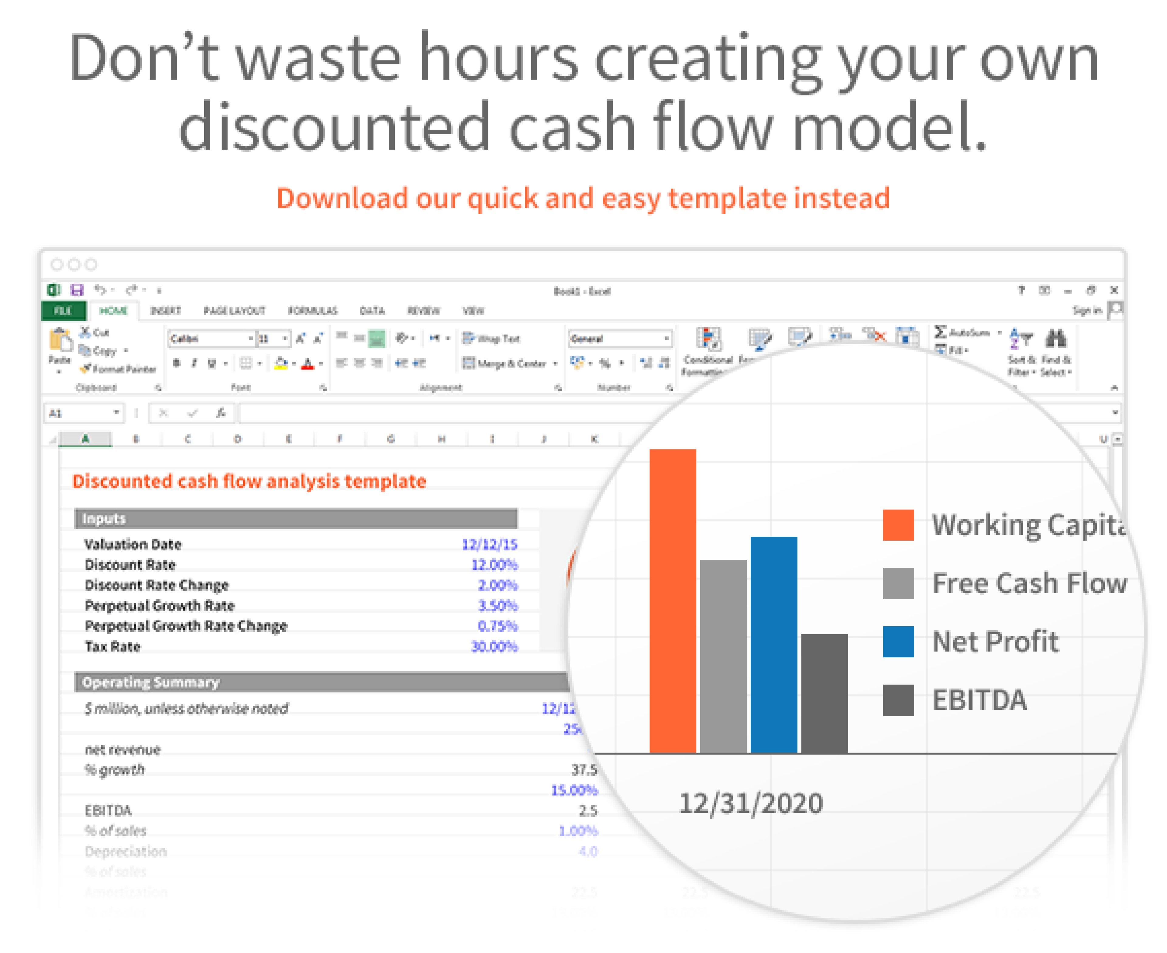 Cash Flow Analysis Spreadsheet Intended For Dcf Discounted Cash Flow 