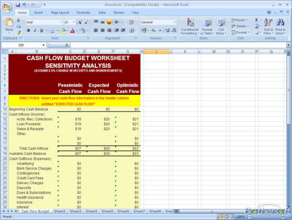 Cashflow 101 202 Excel Spreadsheets