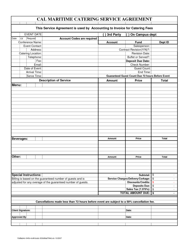 Catering Spreadsheet Pertaining To Retirement Planner Spreadsheet And Free Able Catering Contracts