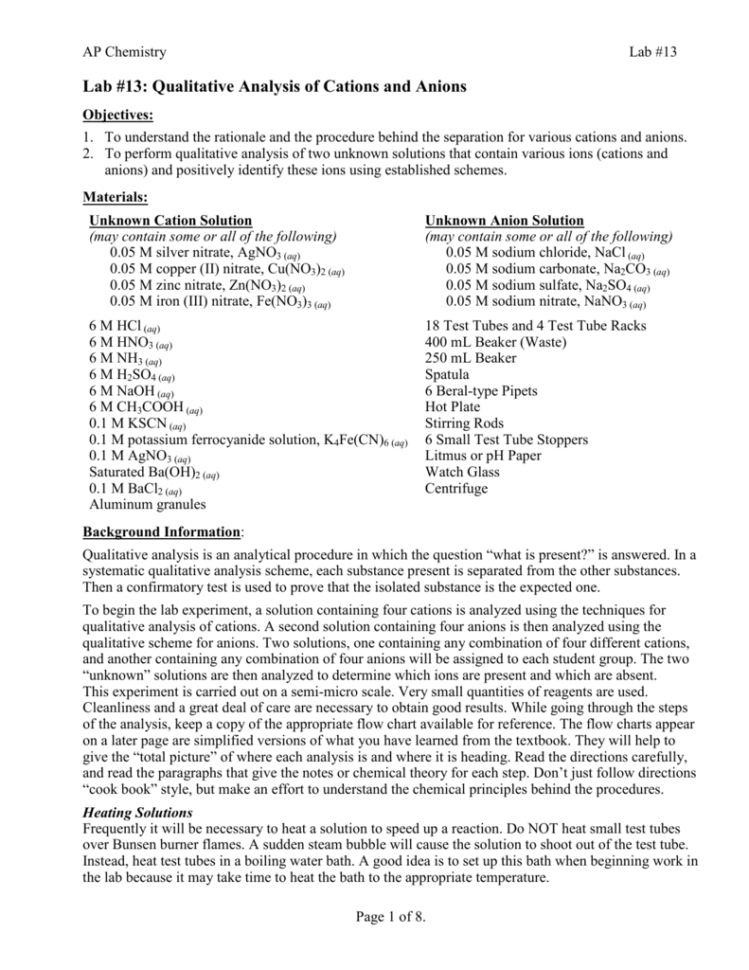 Cation Anion Balance Spreadsheet Intended For Cations And Anions  Rent.interpretomics.co