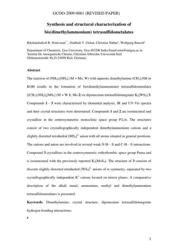 Cation Anion Balance Spreadsheet Intended For Pdf Extended Structures Of Polyiodide Salts Of Transition Metal