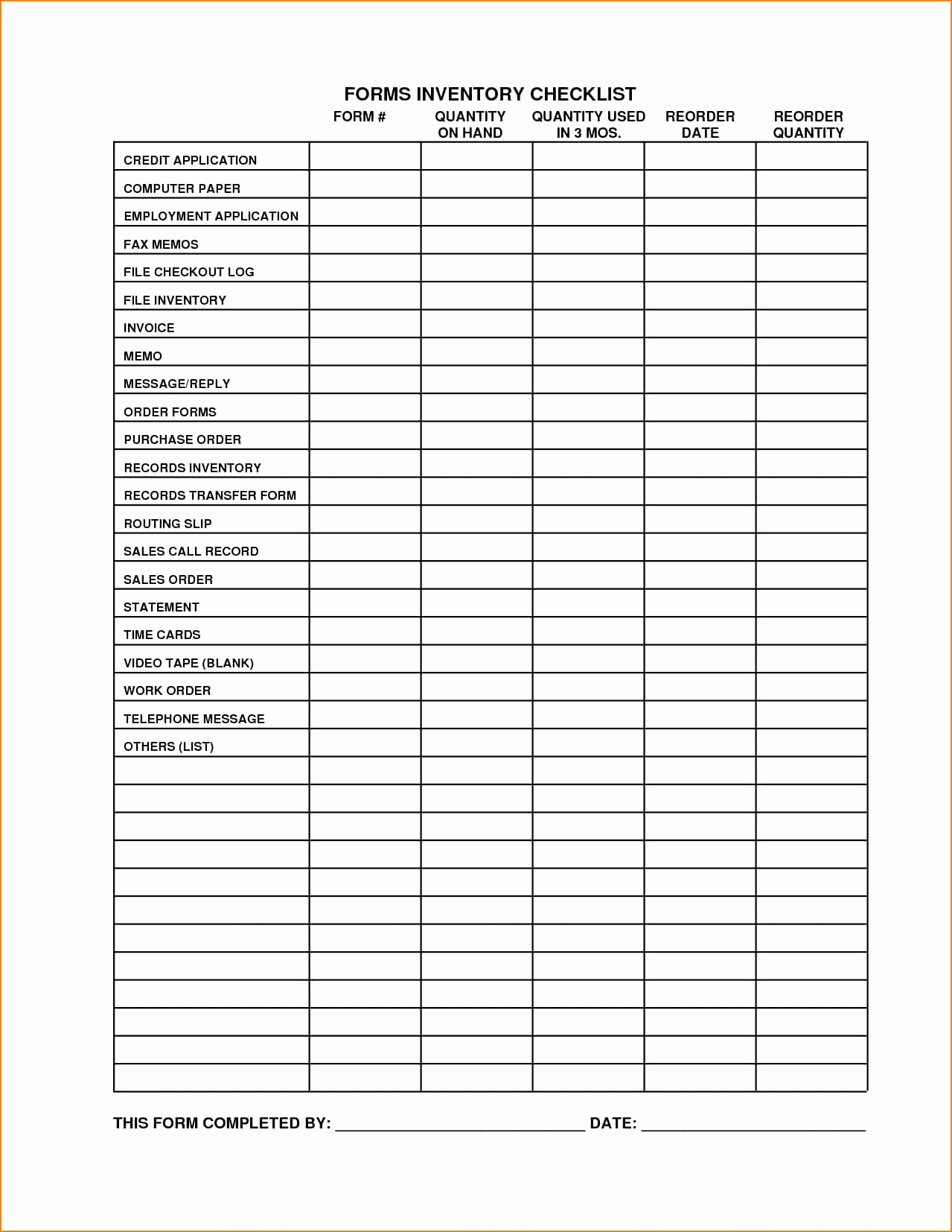 Cattle Inventory Spreadsheet Template —