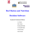 Cattle Ration Spreadsheet Throughout Beef Ration And Nutrition Decision Software Standard  Professional