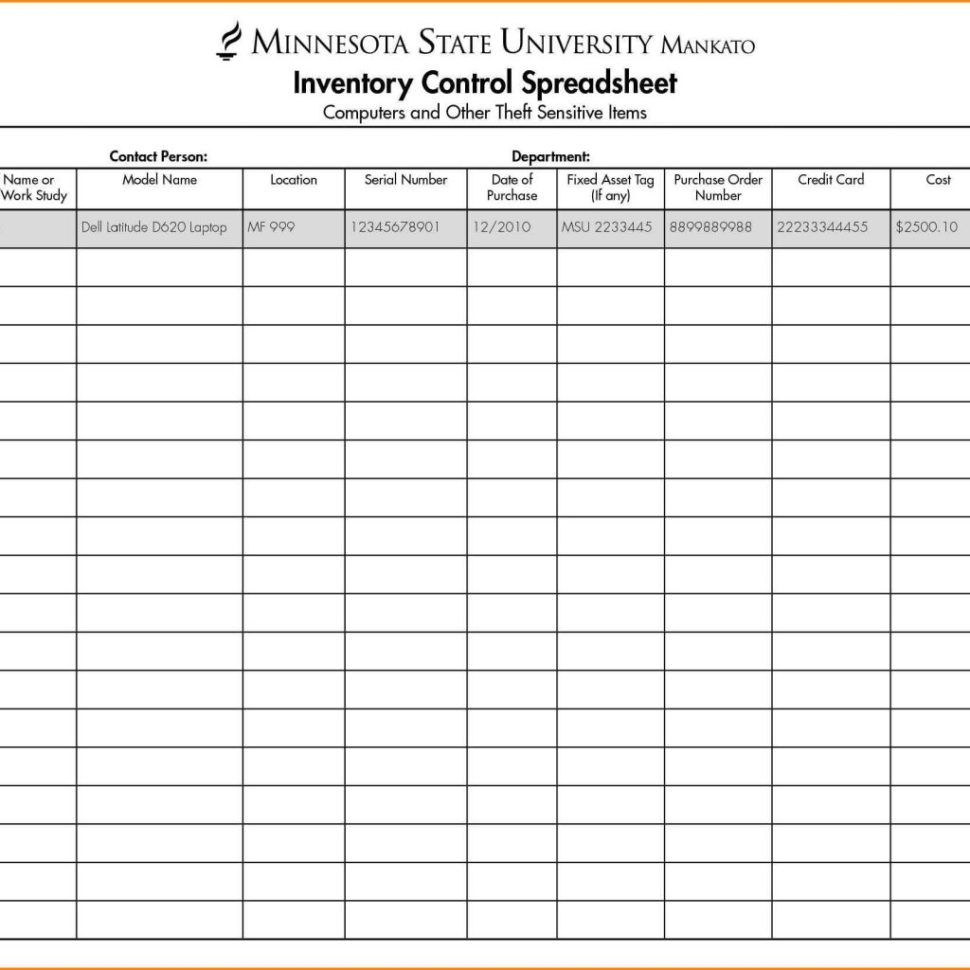 Cattle Inventory Spreadsheet Template