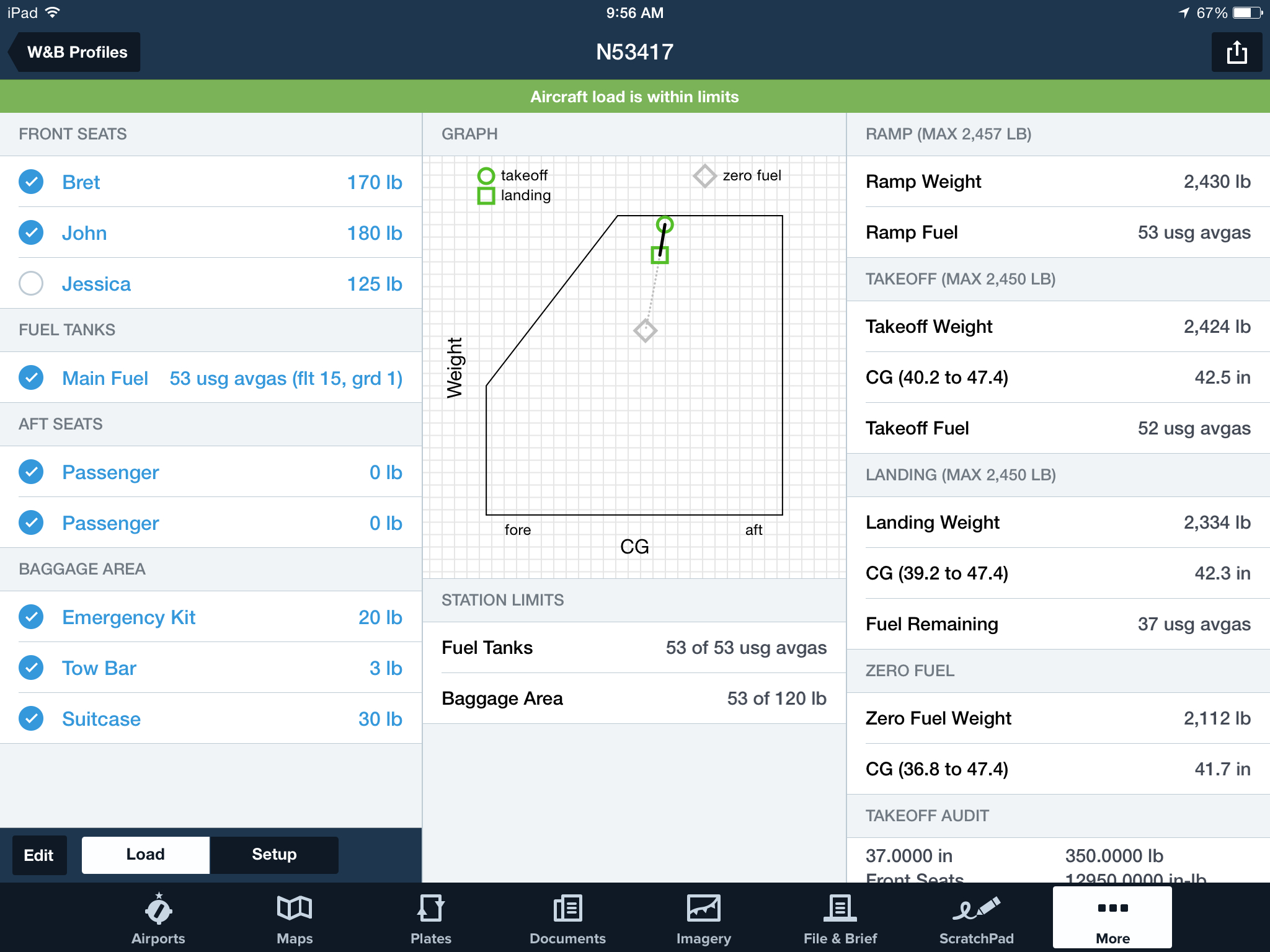 Cessna 150 Weight And Balance Spreadsheet In How To Use The Weight And Balance Features In Foreflight  Ipad