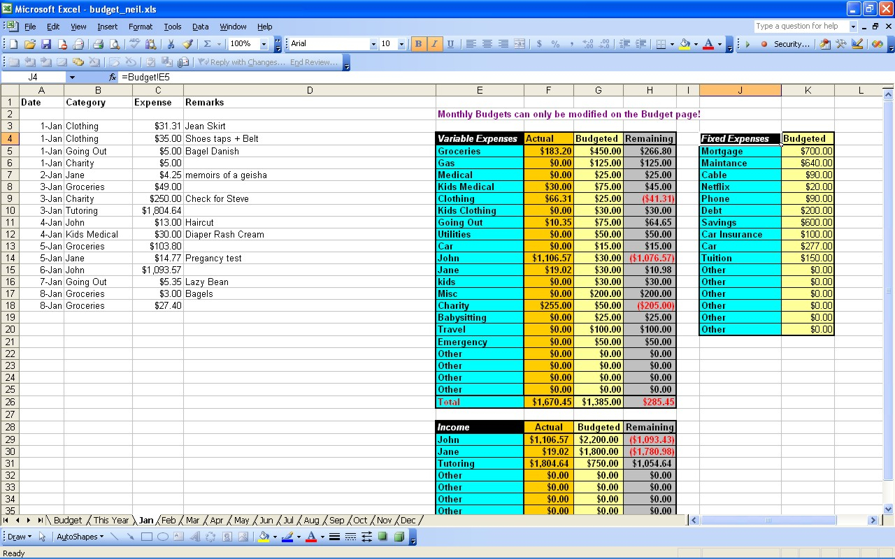 Charity Budget Spreadsheet Intended For 15 Free Personal Budget Spreadsheet – Page 15 – Excel Spreadsheet