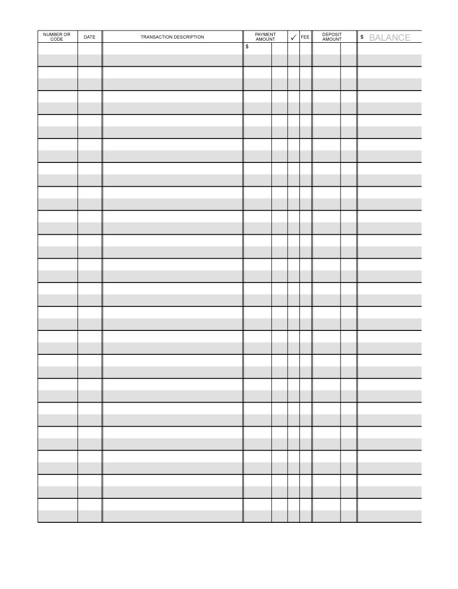 Checkbook Register Spreadsheet For 37 Checkbook Register Templates [100% Free, Printable]  Template Lab