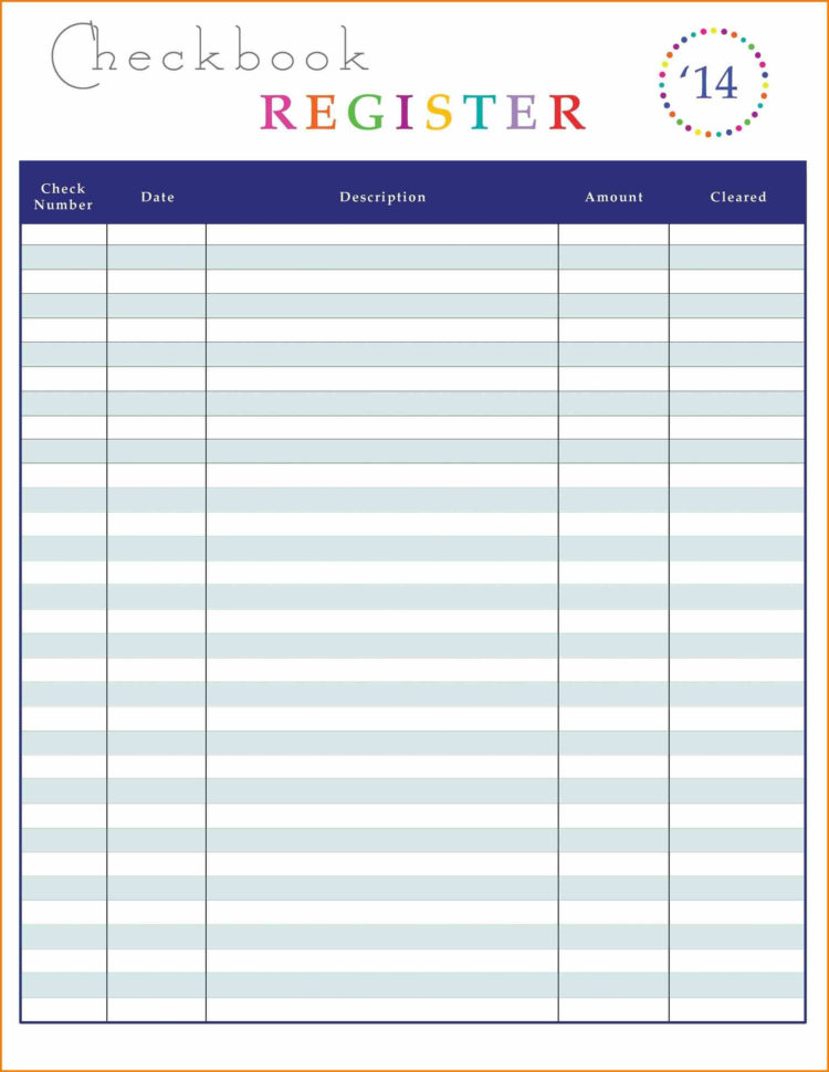 excel spreadsheet check register