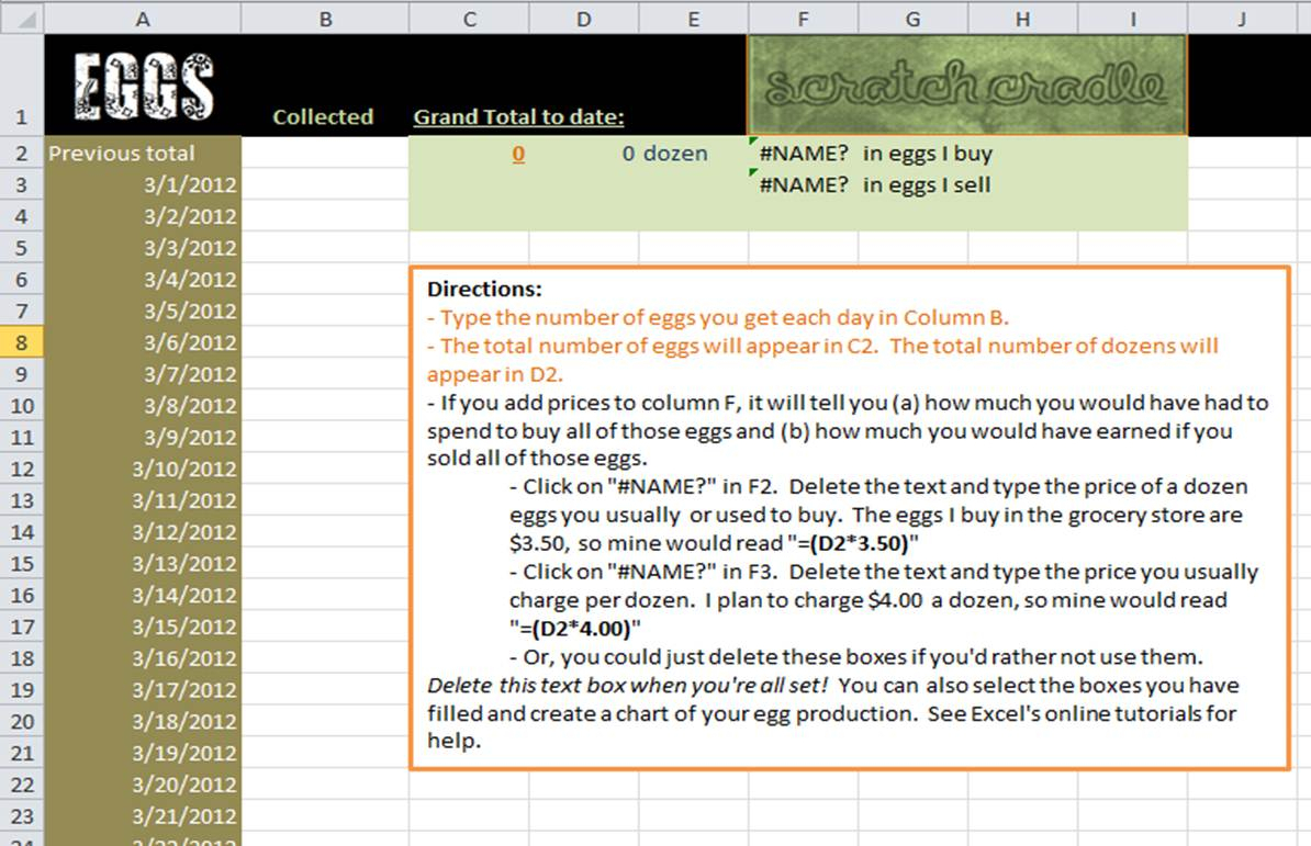 Chicken Expense Spreadsheet In Free Download: Egg Spreadsheet  Scratch Cradle