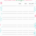 Christmas Budget Spreadsheet For Christmas Budget Spreadsheet Gift Worksheet Monthly Templates Simple