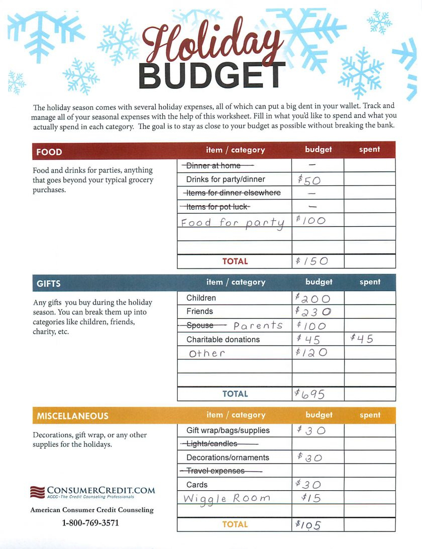 Christmas Budget Spreadsheet inside Create Holiday Gift Expense
