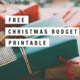 Christmas Budget Spreadsheet Inside Free Christmas Budget Worksheet Printable  Affording Motherhood