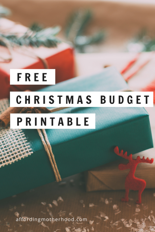 Christmas Budget Spreadsheet Inside Free Christmas Budget Worksheet Printable  Affording Motherhood