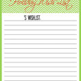 Christmas List Spreadsheet Inside Christmas Family Activities Free Printable Makoodle Lists Photo
