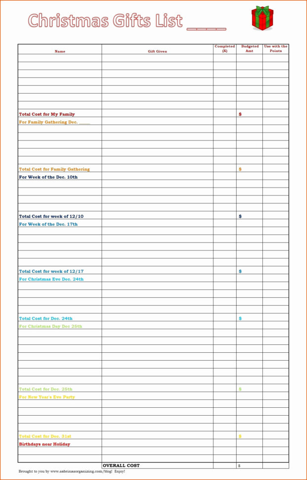 Christmas List Spreadsheet With Christmas List Template Excel Awesome 49 Best Pics Shopping List