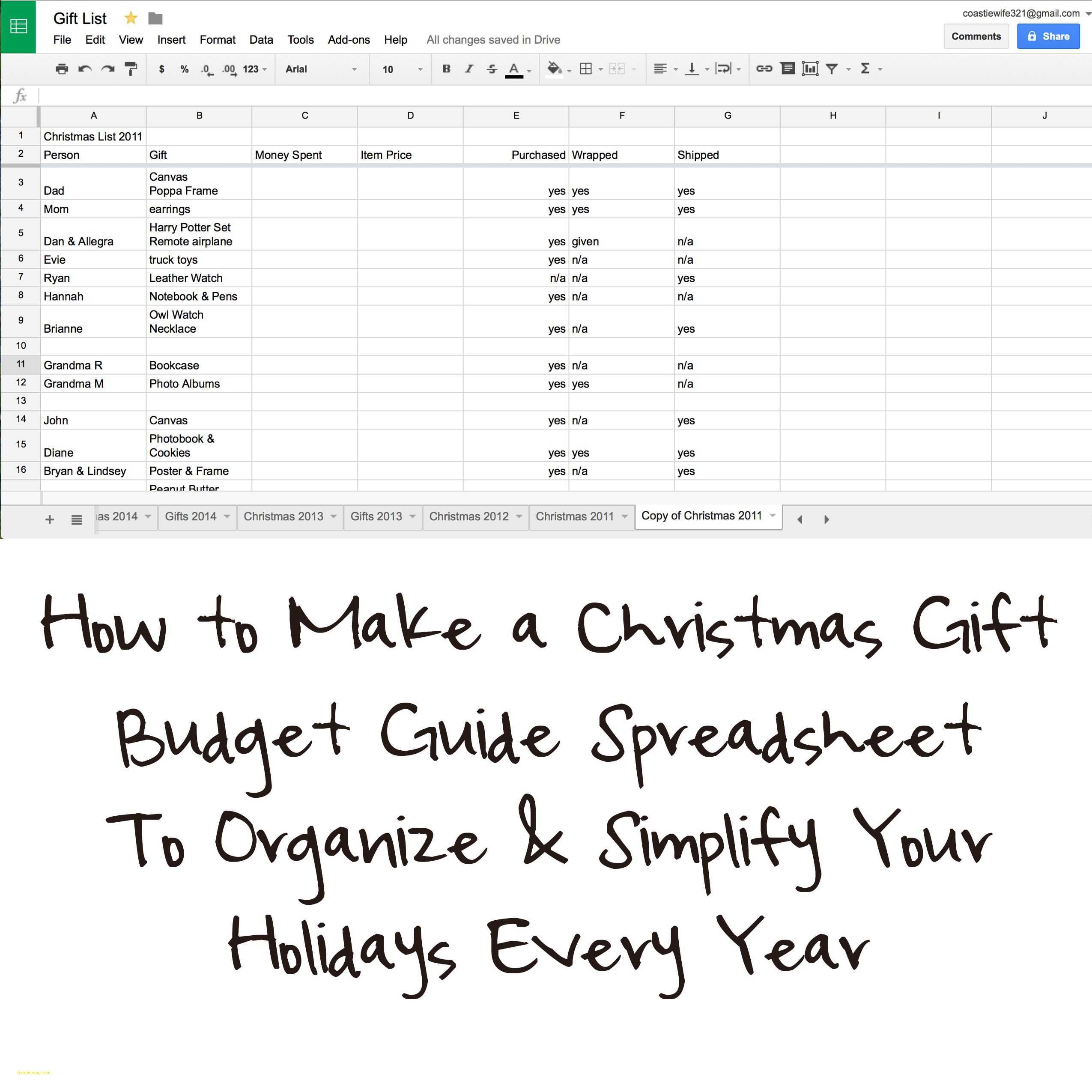 Christmas Present Spreadsheet Regarding Christmas Spreadsheet Activities  Awal Mula