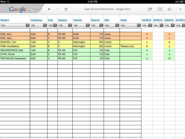 Church Attendance Tracking Spreadsheet — db-excel.com