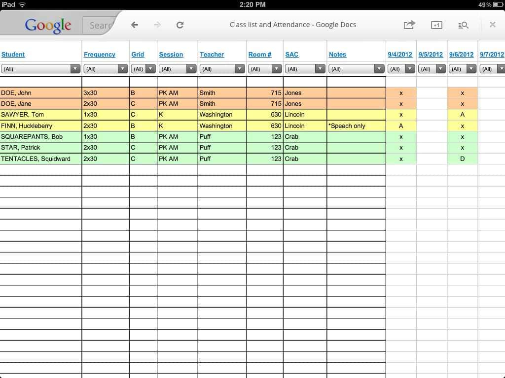Church Attendance Tracking Spreadsheet For Attendance Tracker For Church And Attendance Tracker For Meetings