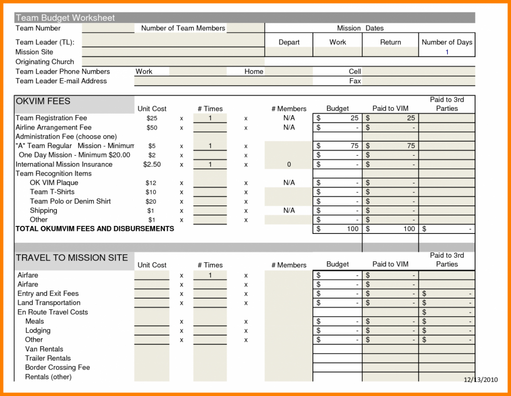 Church Budget Spreadsheet Template Intended For Church Budget Spreadsheet Example Free Sample Templates Invoice