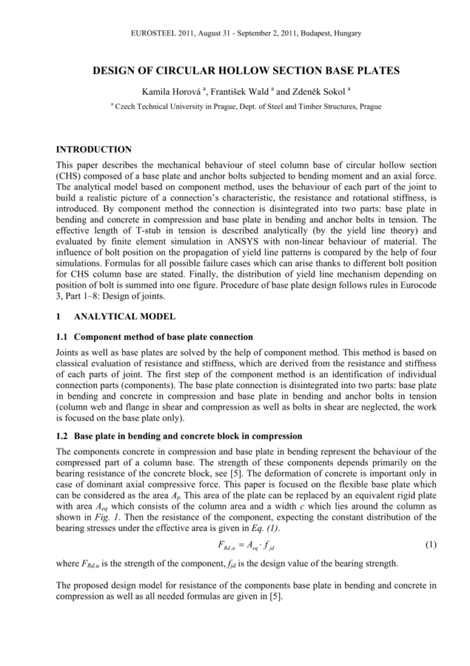 Circular Base Plate Design Spreadsheet Pertaining To Pdf Design Of Circular Hollow Section Base Plates Circular Base Plate Design Spreadsheet Pertaining To Pdf Design Of Circular Hollow Section Base Plates