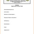 Club Treasurer Spreadsheet Template With Regard To Board Meeting Report Template 6 7 Agenda Vorlage Vigamassicom