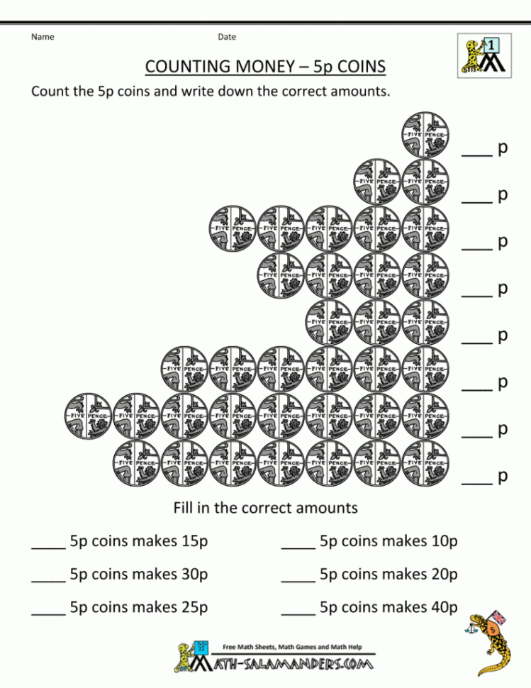 Coin Spreadsheet Free In Coin Values Worksheet Free Counting Money Worksheets Uk Coins