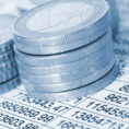 Coin Spreadsheet Free In Euro Coins And A Spreadsheet Stock Photo, Picture And Royalty Free