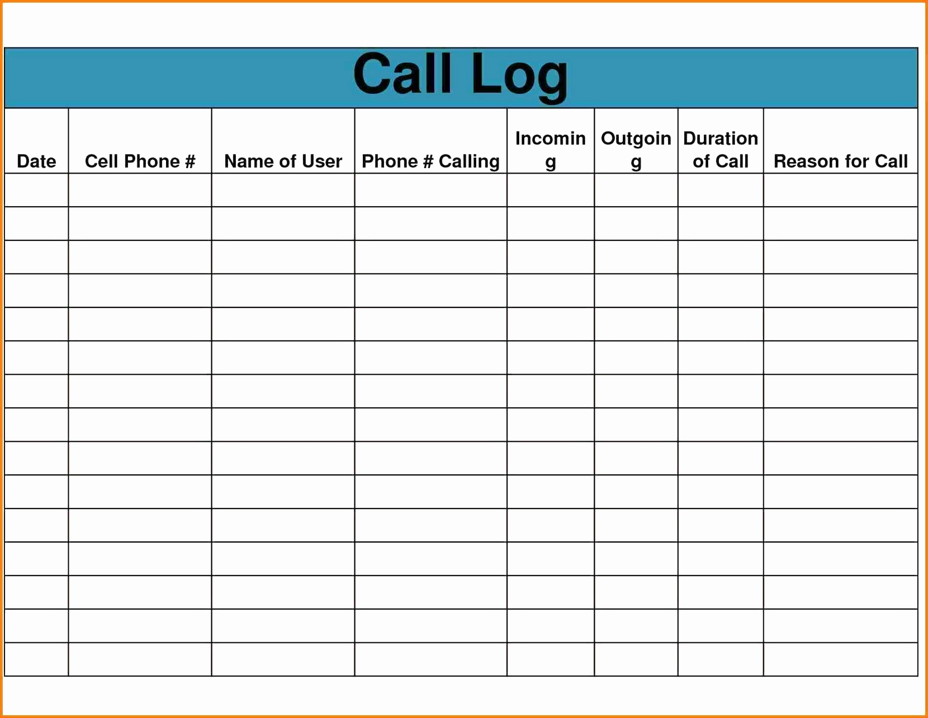 Cold Calling Excel Spreadsheet —