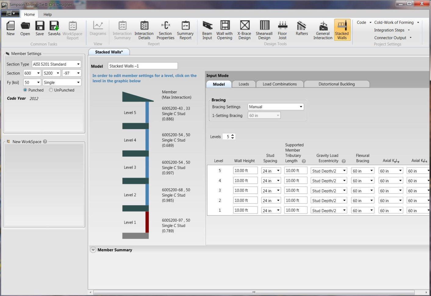 Cold Formed Steel Design Spreadsheet Pertaining To Cfs Designer™ Software  Simpson Strongtie®