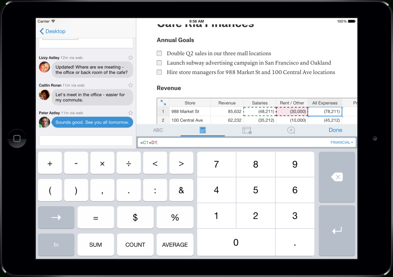 Collaborative Spreadsheet In Quips Adds Spreadsheets To Collaboration Productivity Suite