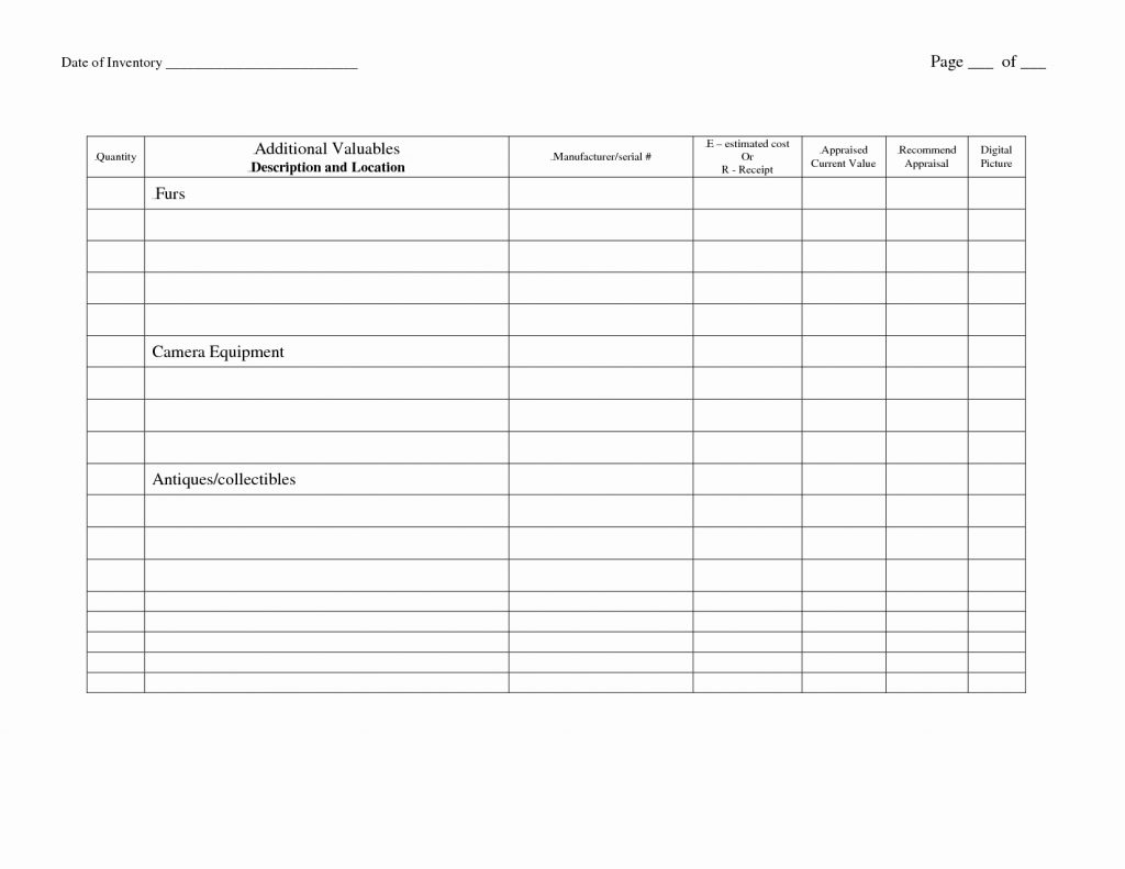 Collectibles Inventory Spreadsheet In Bakery Inventory Spreadsheet Sheet Best Of Brochure Format Word