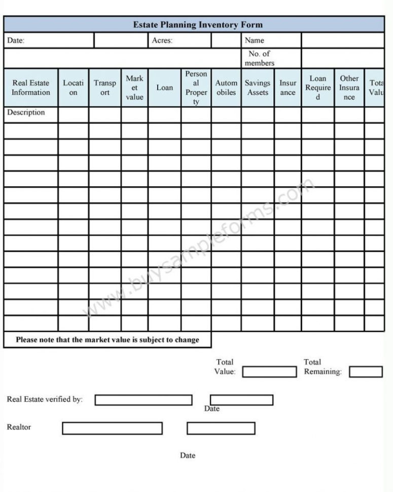 Collectibles Inventory Spreadsheet Pertaining To 10  Estate Inventory Examples  Pdf