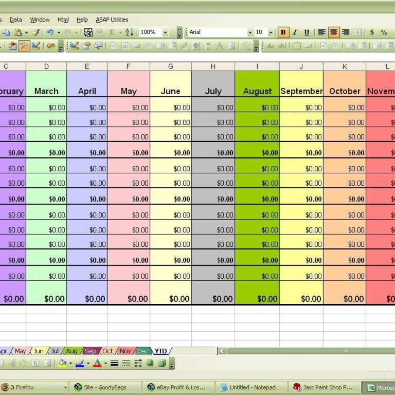 Colourful Excel Spreadsheet — db-excel.com