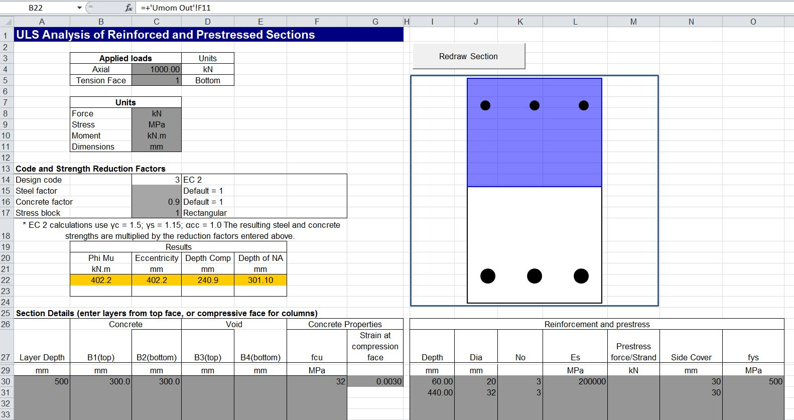 Column Design Eurocode 2 Spreadsheet Inside Concrete Uls Spreadsheet Update2  Newton Excel Bach, Not Just An