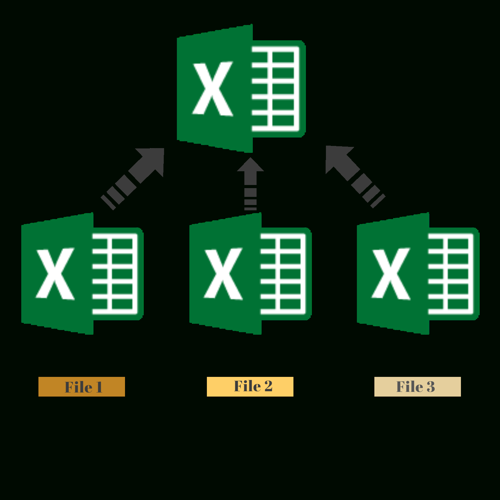 microsoft excel open multiple spreadsheets into one