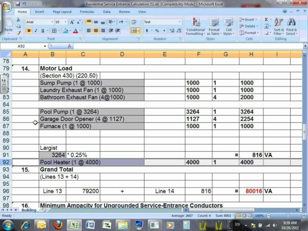 Commercial Electrical Load Calculation Spreadsheet — db-excel.com