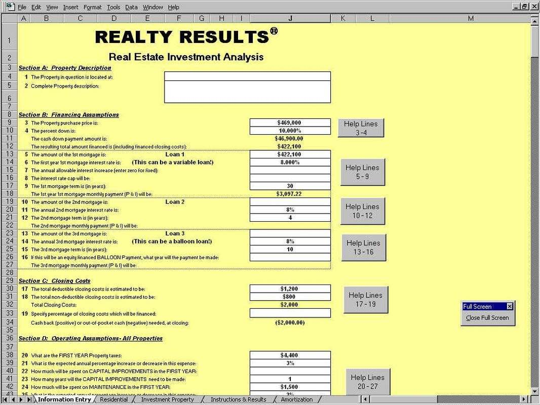 Commercial Real Estate Analysis Spreadsheet Inside Real Estate Analysis Spreadsheet And Commercial Real Estate Lease