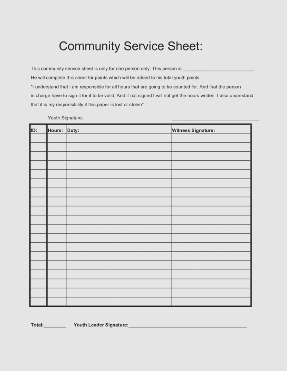 Community Service Spreadsheet Inside What Makes Community Service  The Invoice And Form Template