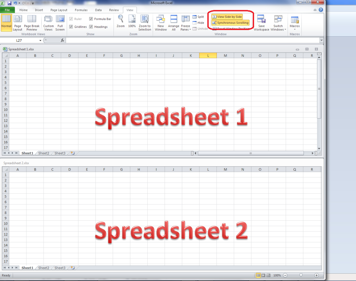 Compare Two Excel Spreadsheets Throughout How Do I View Two Excel Spreadsheets At A Time?  Libroediting