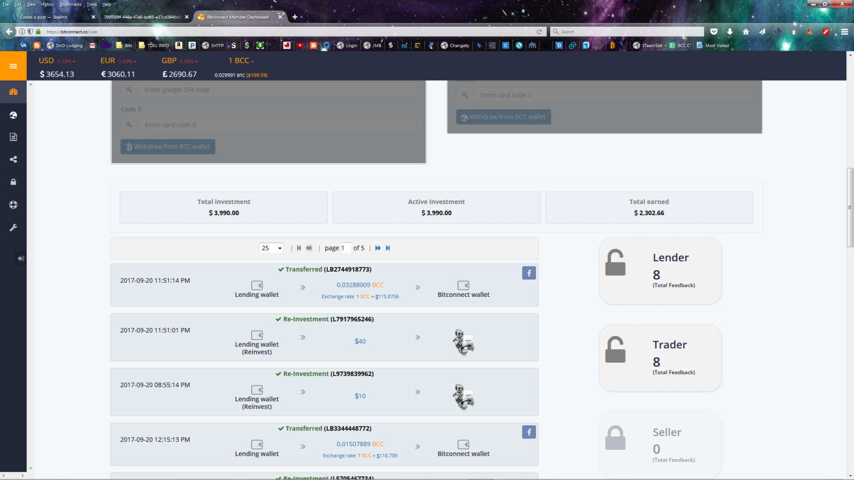 Compound Interest Spreadsheet Bitconnect Inside Bitconnect Update! Day 77 — Steemit
