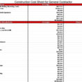 Construction Cost Breakdown Spreadsheet Within House Construction Estimate Format And House Construction Cost