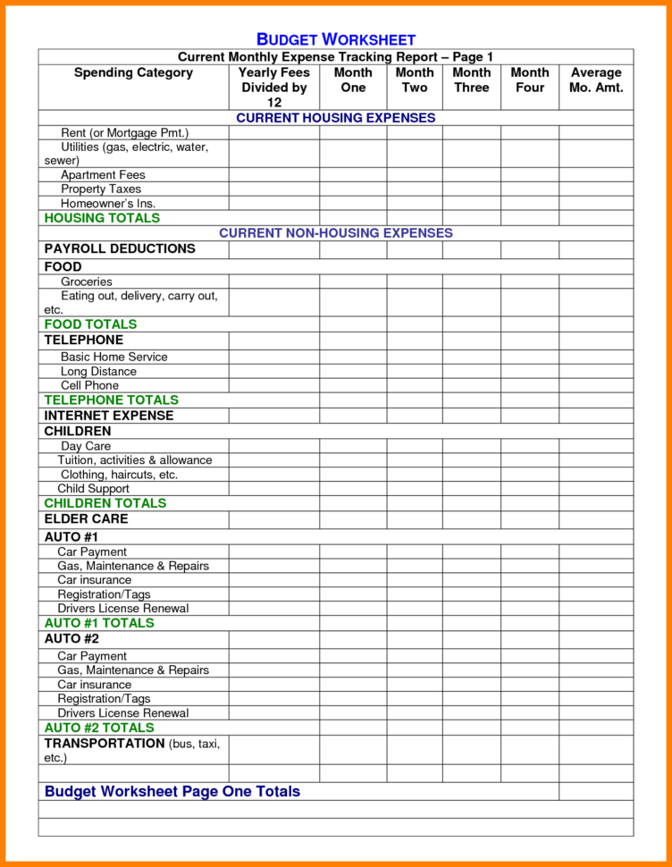 contractor expenses list